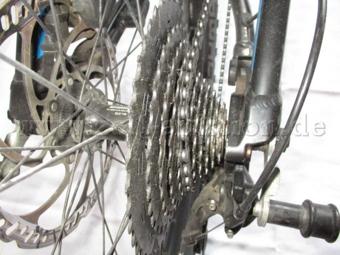 Teilansicht Hinterrad mit Zahnräder