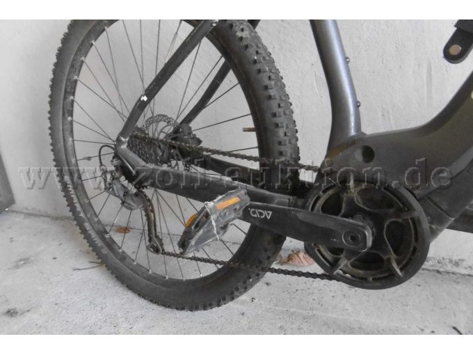 Detailansicht Kurbel und Hinterrad