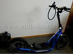 E-Scooter blau von der Seite