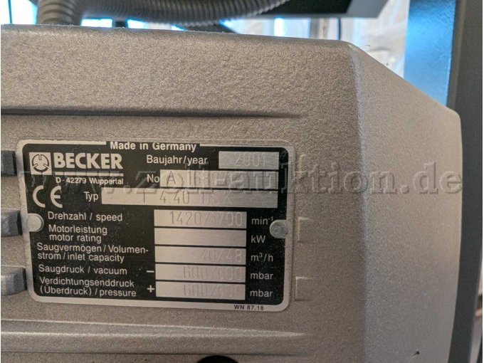 Typenschild Aggregat