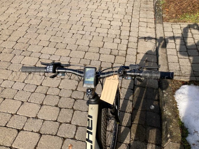 Lenker mit angelaufenem Tacho / Bedienteil