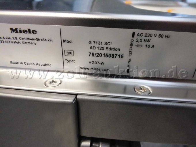 1 inbouwvaatwasser Miele G 7131 SCI AD 125 Edition – foto 3 – kavel bij Zoll-Auktion, Büren