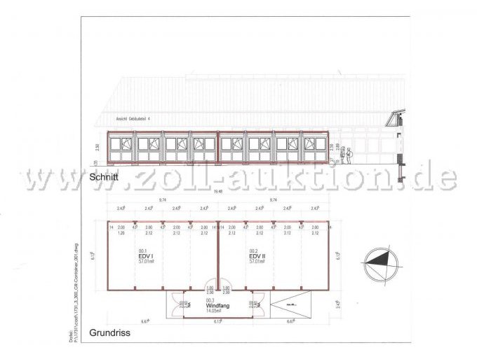 1 Eine Containeranlage (Ausweichklassenräume) der Firma HKL Baumaschinen GmbH – foto 6 – kavel bij Zoll-Auktion, Visbek