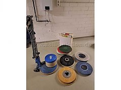 Seitenansicht Poliermaschine mit Zubhör