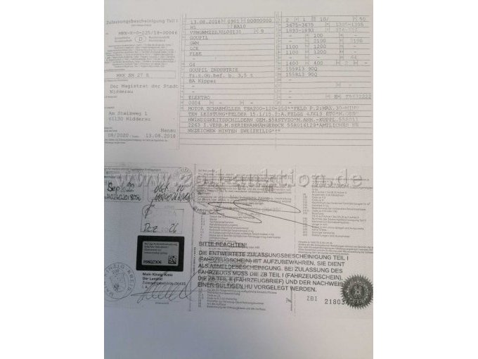 Zulassungsbescheinigung