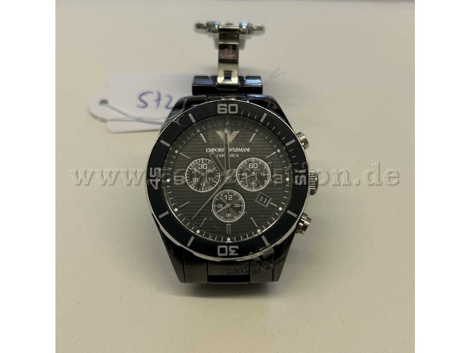 Emporio Armani Ceramica AR1429 111102 Chronograph
Gehäuseboden geöffnet, ohne Funktionsprüfung