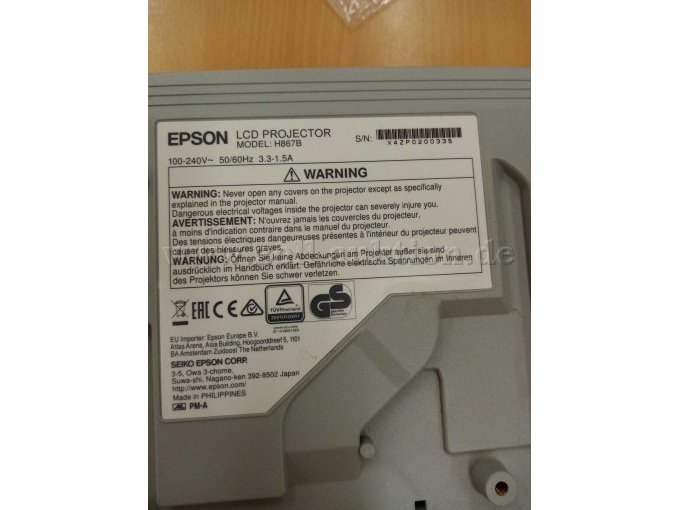 Ansicht, Typenschild