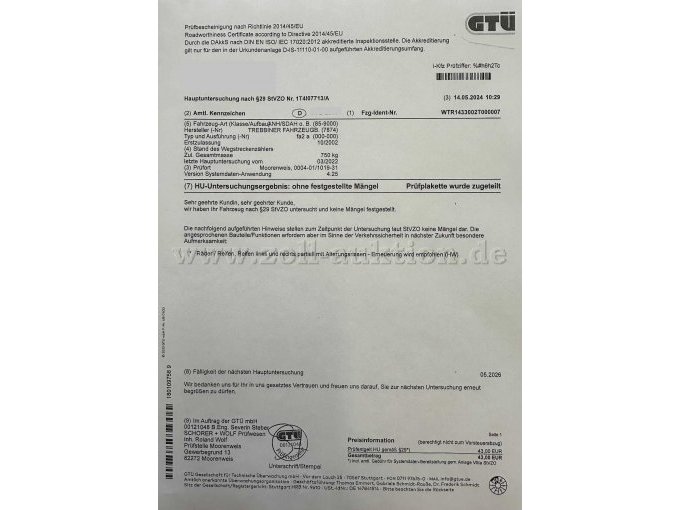 Tüv-Bericht