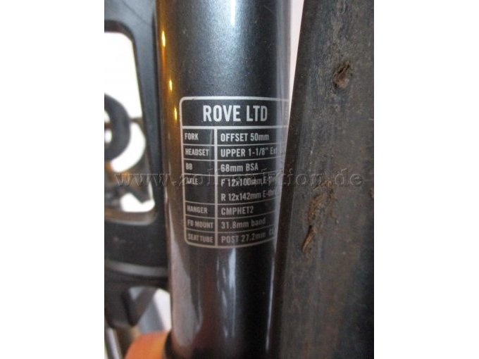 Teilansicht Rahmen mit weiterer Modellbezeichnung