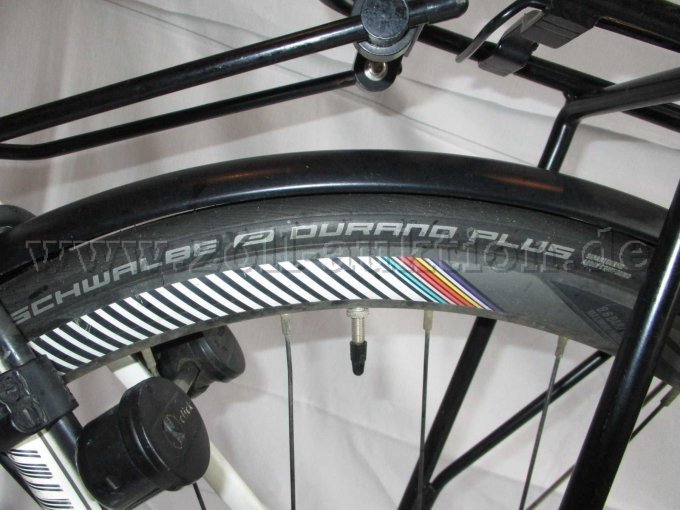 Teilansicht Hinterrad mit verschlossenem Rahmenschloss