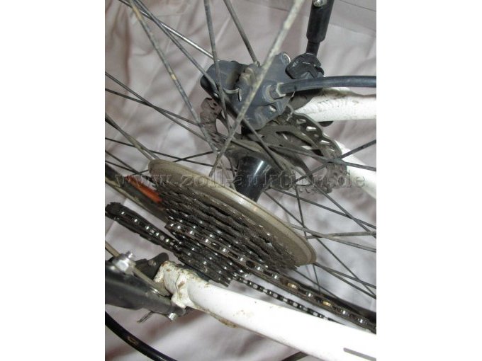 Teilansicht Hinterrad mit Zahnräder