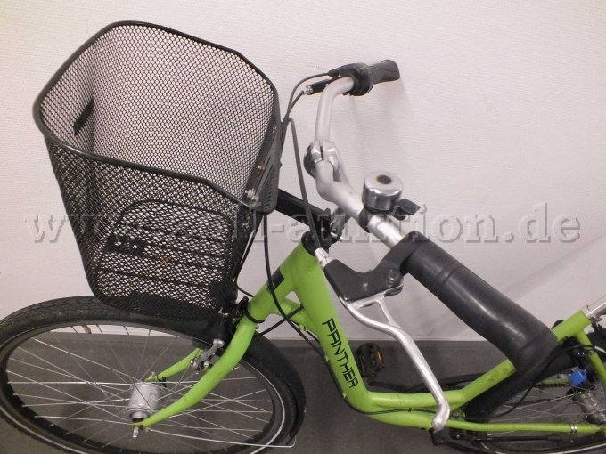 Ansicht vorderer Fahrradkorb, Lenker, Rahmen