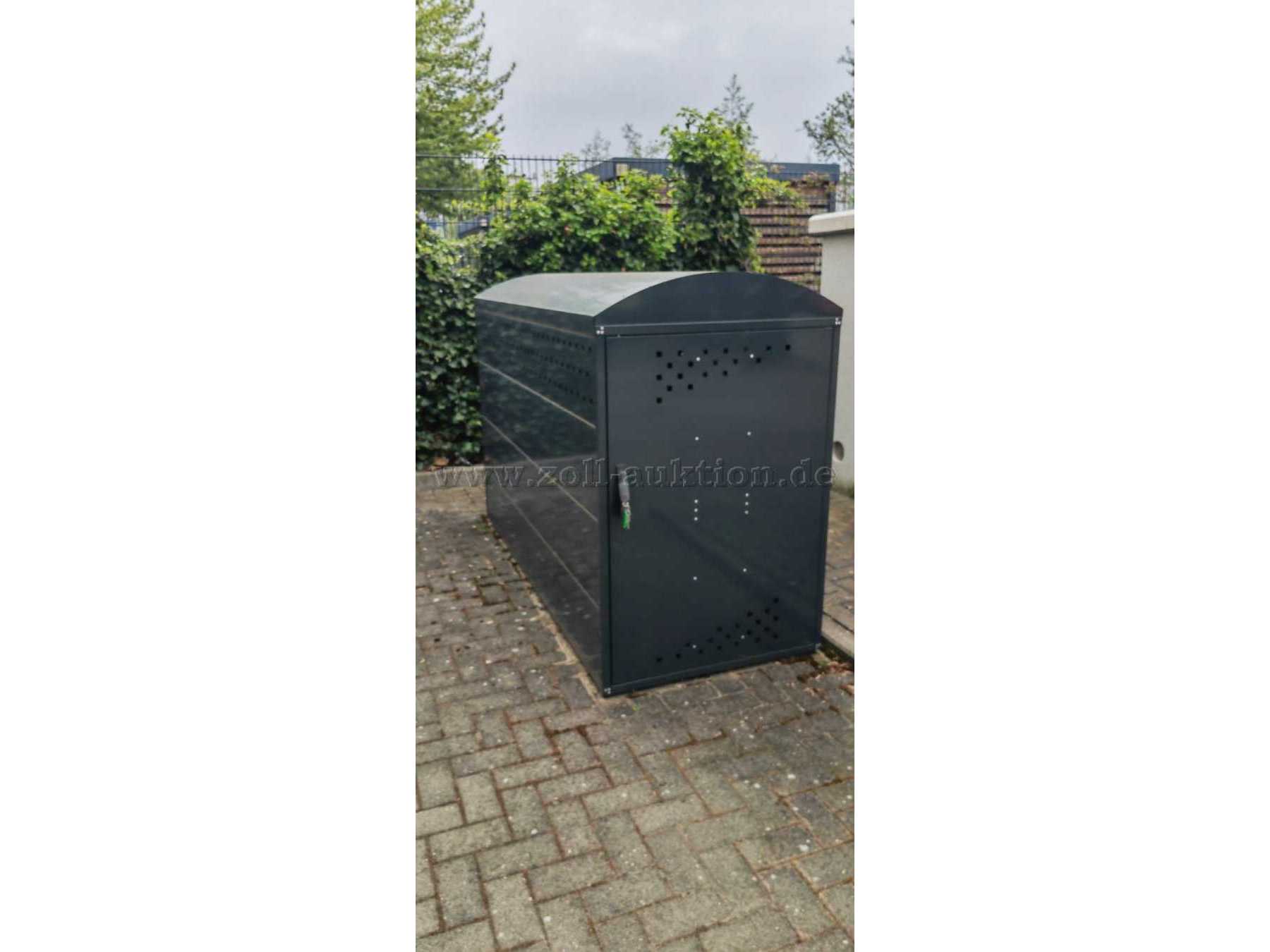 Ansicht aufgebauter BikeBox (Beispielansicht einer Benutzten)
