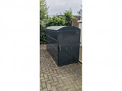 Ansicht aufgebauter BikeBox (Beispielansicht einer Benutzten)