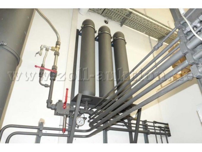 Ansicht Stickstoff-Hochdruck-Gasflaschen-Batterie