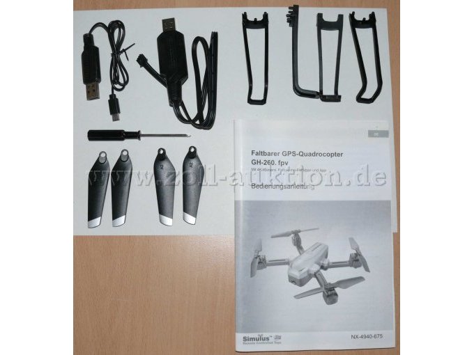 Faltbarer Simulus GPS-Quadrocopter GH-260.fpv Zubehör