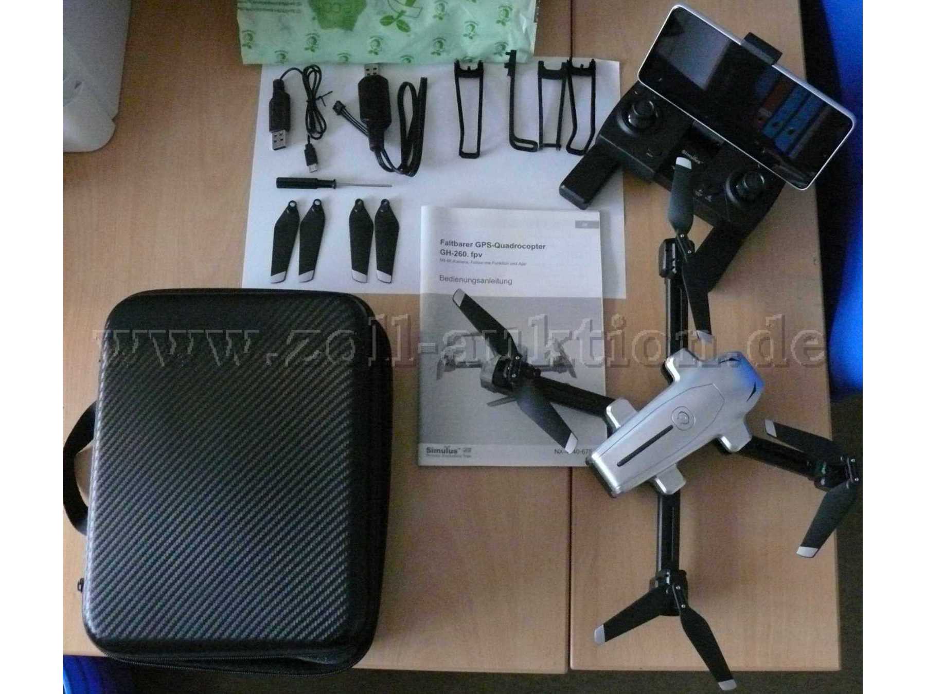 Faltbarer Simulus GPS-Quadrocopter GH-260.fpv