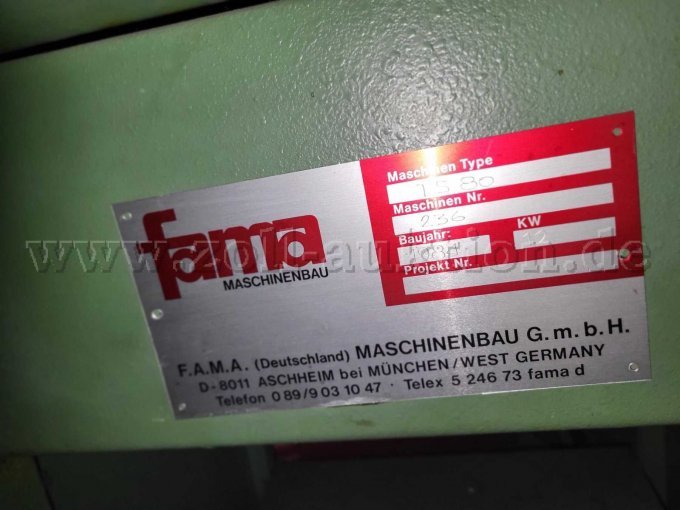 Typenschildansicht Kantenschleifmaschine