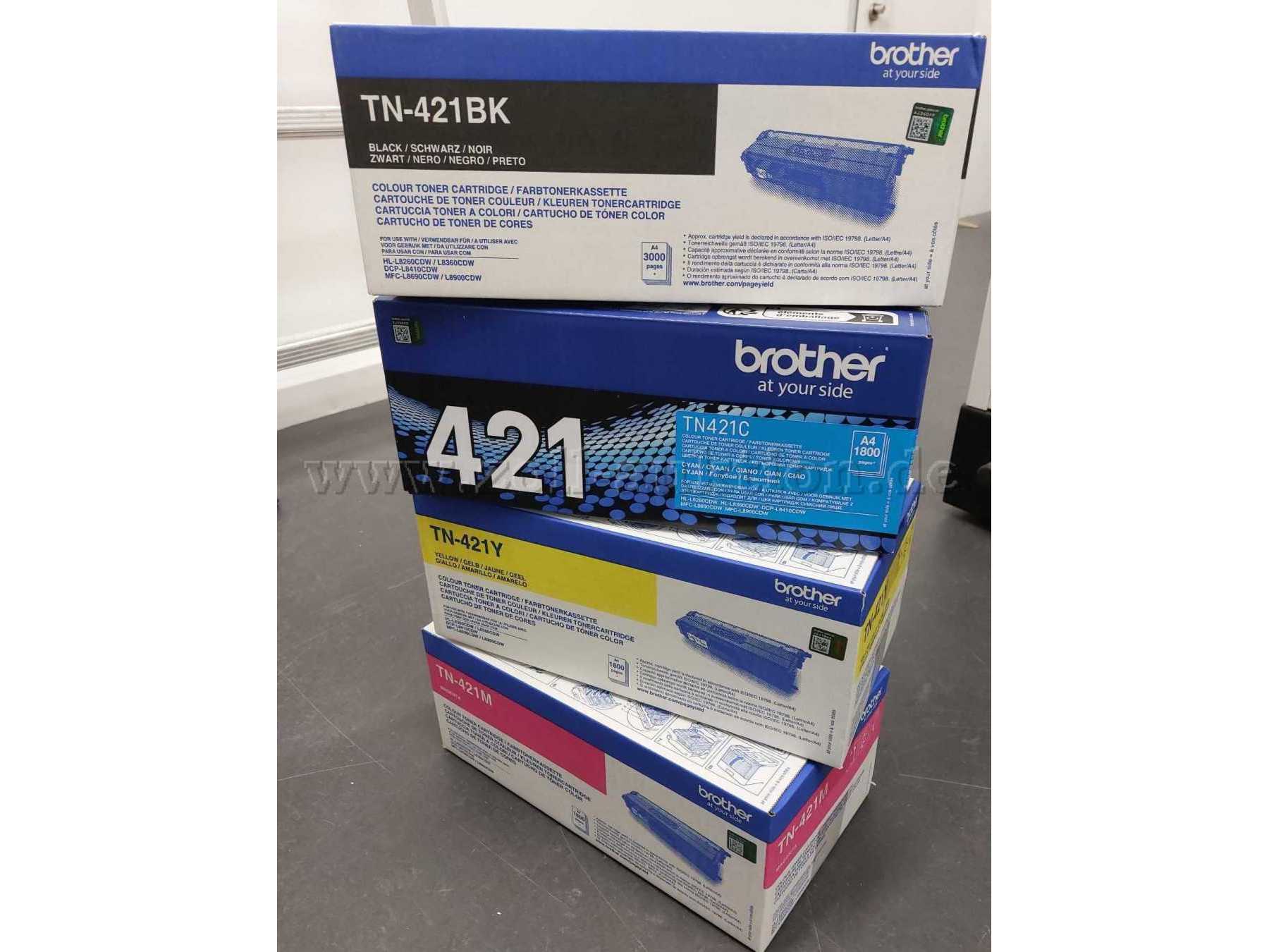 Toner Brother TN 421 Set
1x yellow, 1x magenta, 1x cyan, 1x black