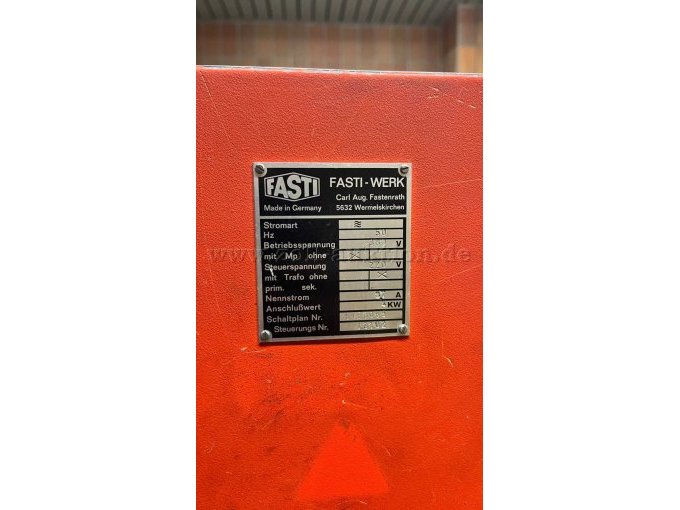 Fasti Tafelschere 506-10-2,5 – Ansicht Typenschild