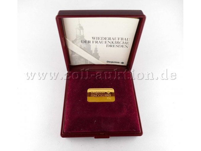 1 Feingold Motivbarren -Frauenkirche- in 999.9 Feingold 10 Gramm