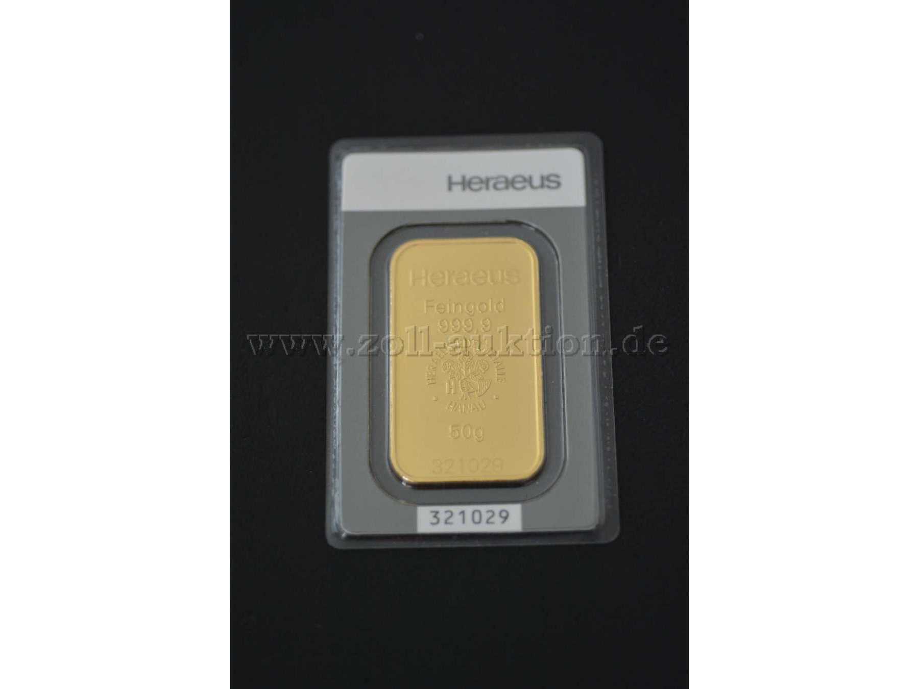 Goldbarren
Feingold 999,9/-
Vorderseite