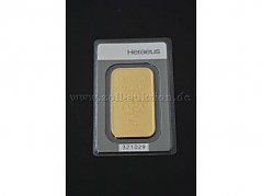 Goldbarren
Feingold 999,9/-
Vorderseite