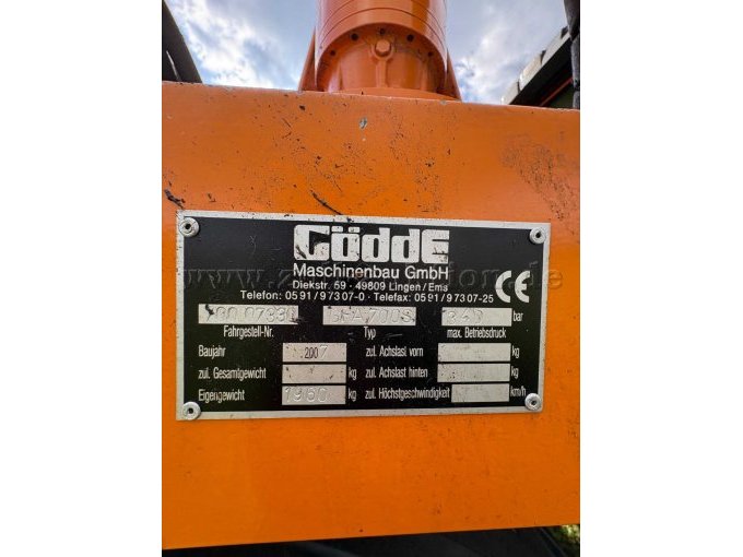 Typenschild Böschungsmähgerät