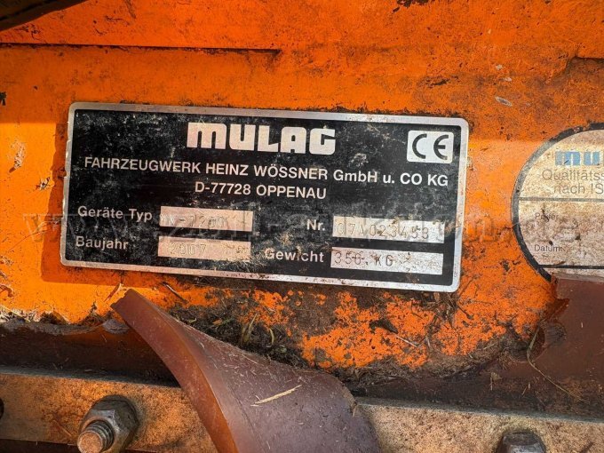 Typenschild Mulchkopf