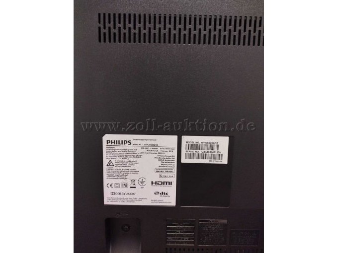 Fernseher von hinten mit Herstellerdaten