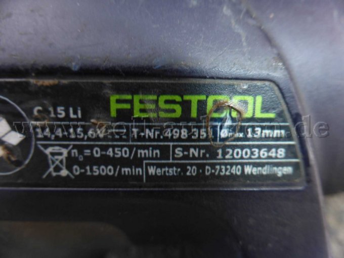 Akku Schrauber Etikett