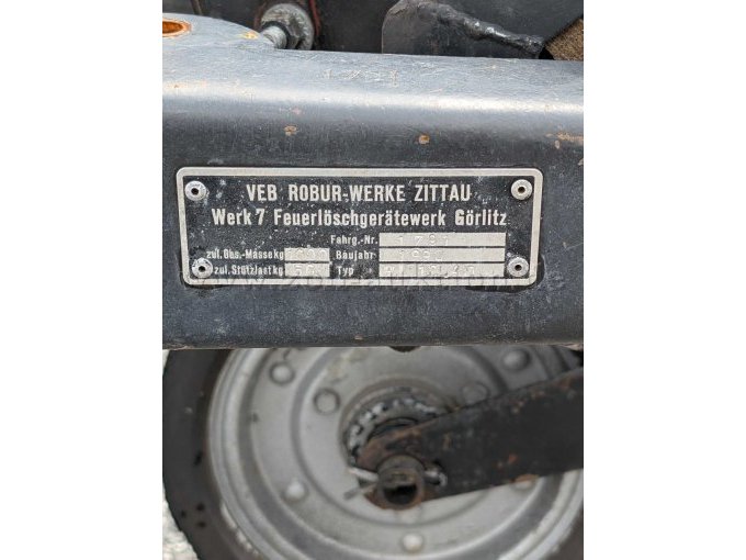 Schlauchtransportanhänger
Typenschild Fahrgestell