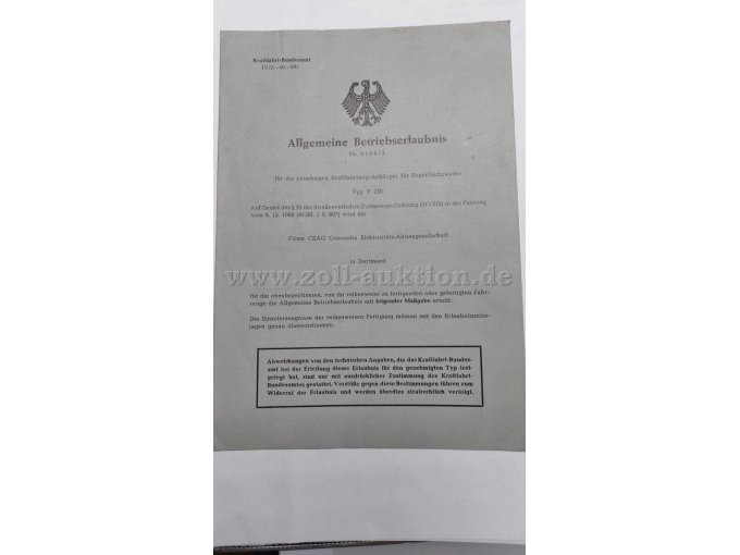 Allg. Bertiebserlaubnis