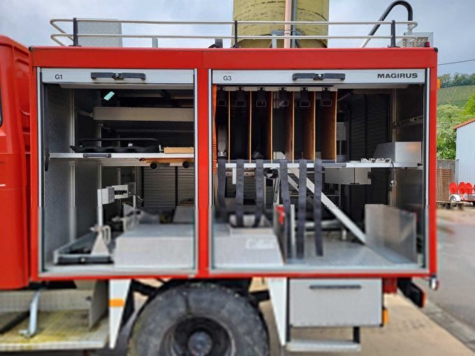 Ansicht auf ehemaliger Laderaum feuerwehrtechnische Ausstattung