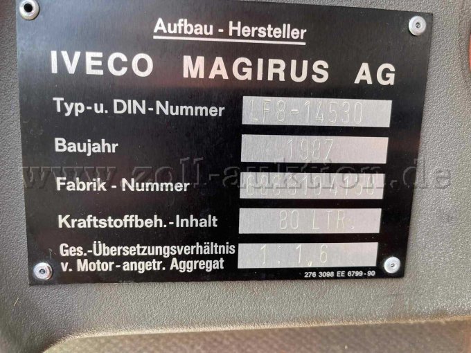 Magirus Typenschild