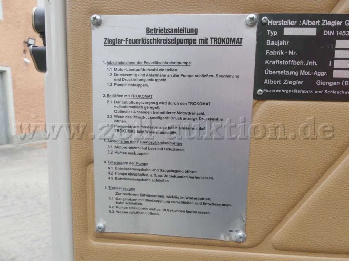 1 brandweerwagen LF 8 (Mercedes-Benz 814 F / Ziegler) – foto 9 – kavel bij Zoll-Auktion, Graben