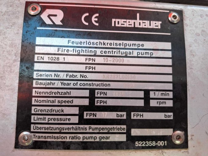 Typschild Pumpe