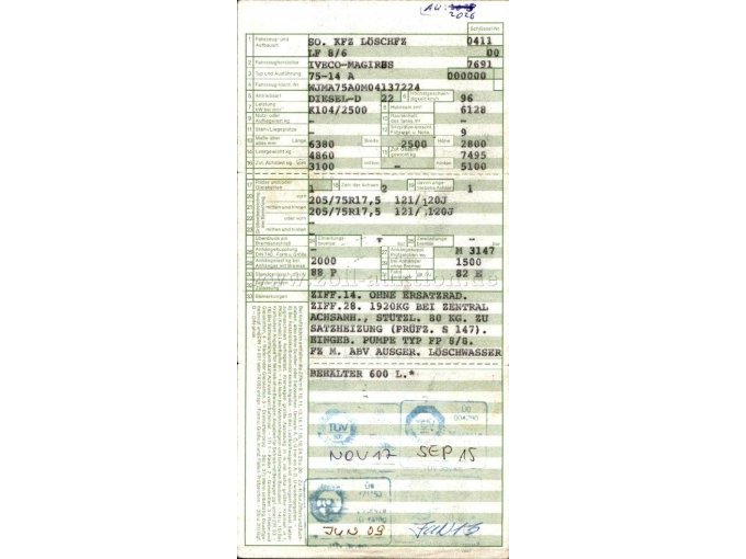 Fahrzeugschein