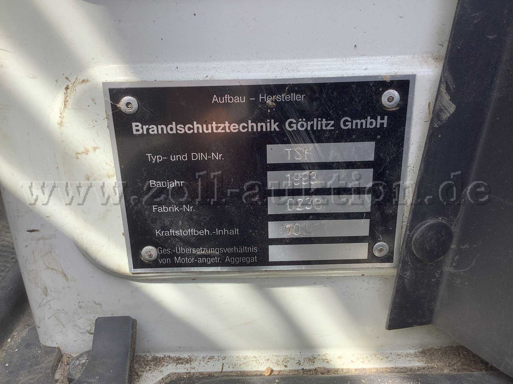 Typenschild Aufbau BTG