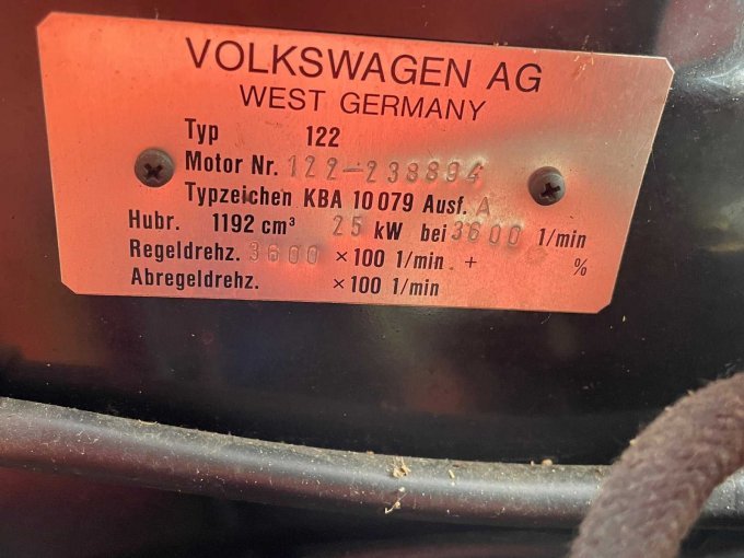 Typenschild Pumpenmotor