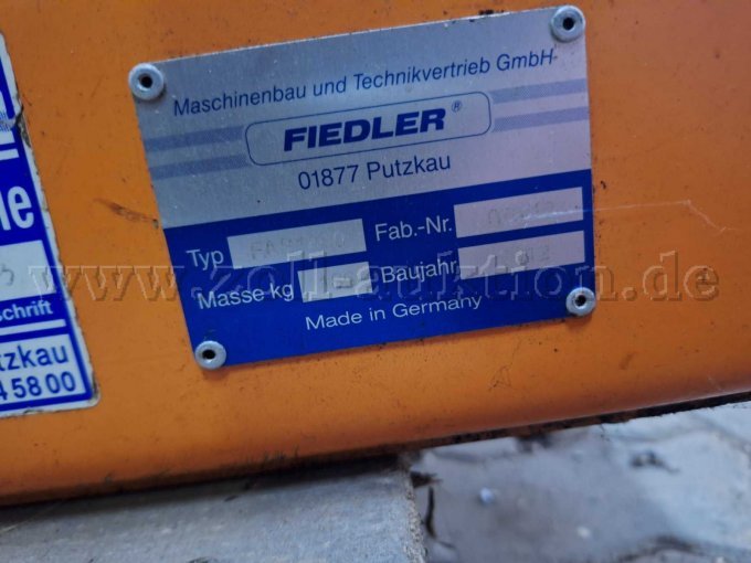 Fiedler AS 1400 Typenschild 1