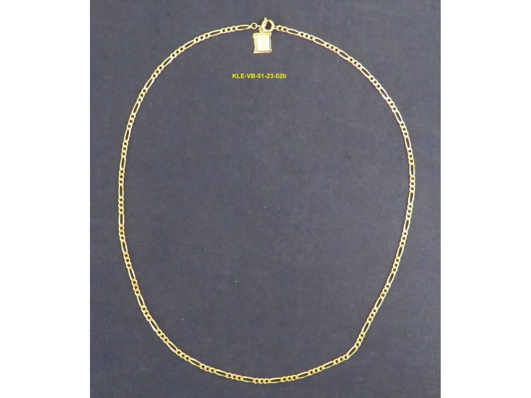 Figarohalskette, 750er, gelbgold