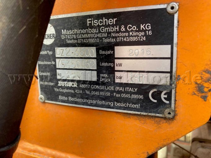 1 Fischer-uitlegarm DZ 2.3500 met heggenschaar en mulchkop – foto 5 – kavel bij Zoll-Auktion, Bergheim