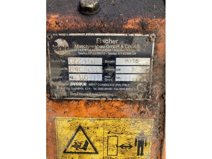 1 Fischer-uitlegarm DZ 2.3500 met heggenschaar en mulchkop – foto 7 – kavel bij Zoll-Auktion, Bergheim