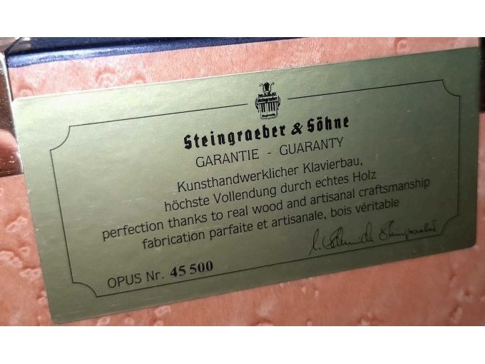 1 Flügel Steingräber & Söhne Modell E-272 – foto 14 – kavel bij Zoll-Auktion, Mannheim