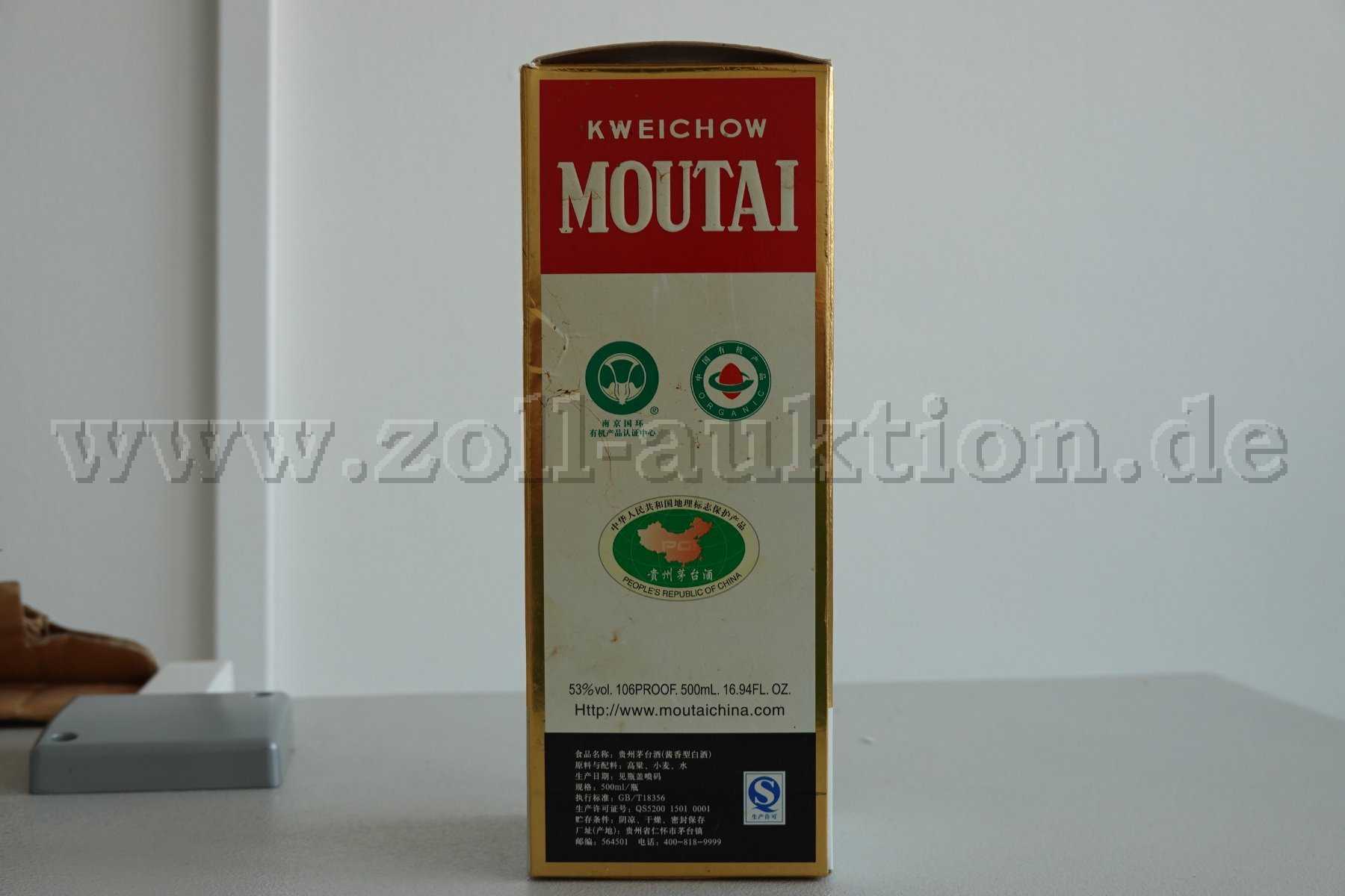 Zoll-Auktion - 1 Flasche 0,5 Liter Kweichow Moutai (2005) 53%vol