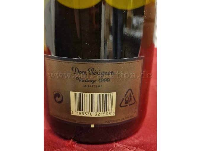 1 fles champagne Dom Pérignon Vintage 1999, 750 ml, 12,5 % vol. alc – foto 2 – kavel bij Zoll-Auktion, Berlin