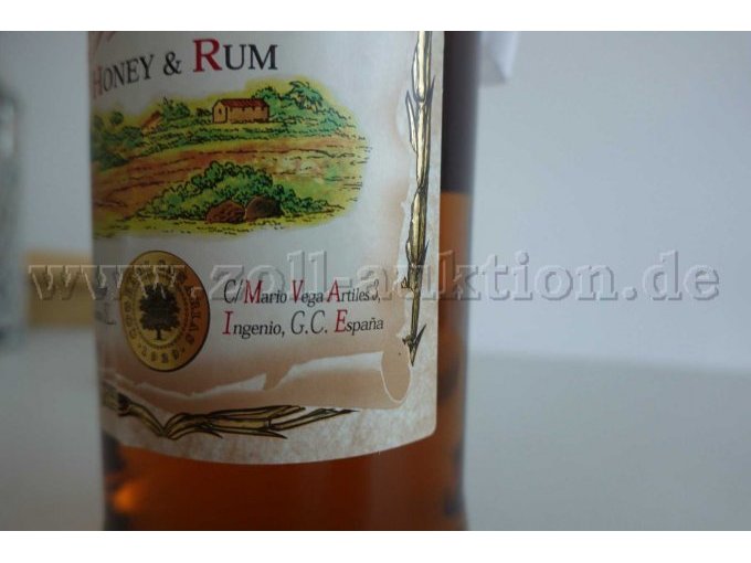 1 Flasche "Ronmiel" Honig und Rum, 1 Liter Inhalt mit 20% Vol. Alc – foto 4 – kavel bij Zoll-Auktion, Kiel