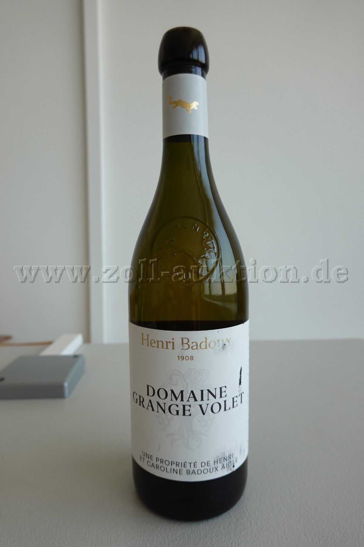 1 bouteille de vin blanc "Domaine Grange Volet" 0,7 litre, 12,9 % vol.