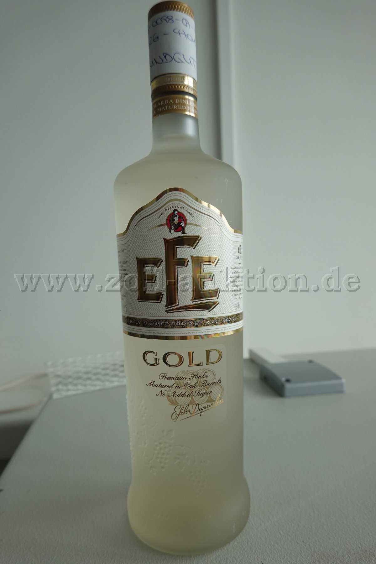 1 bottle (1 litre) EFE Raki Gold 45% vol.
